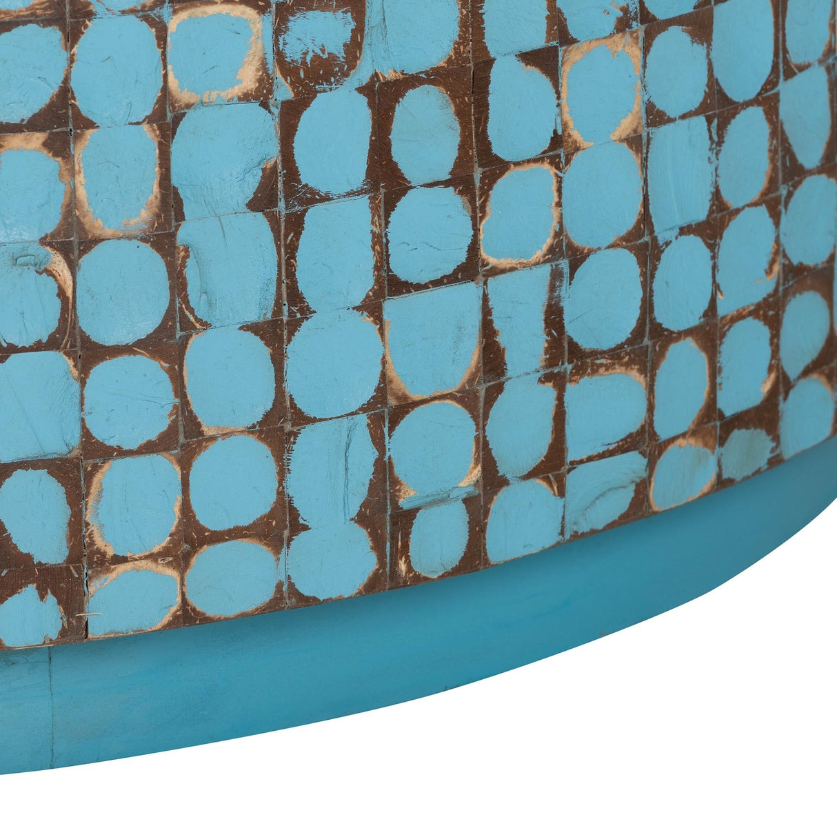 Kaloni Bohemian Coconut Shell and Acacia Wood Coffee Table