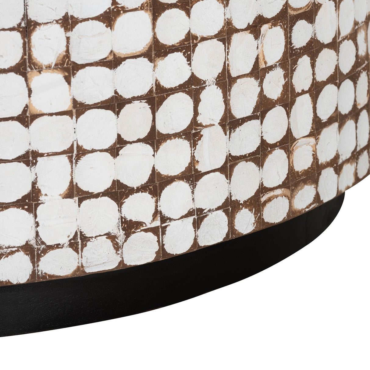 Kaloni Bohemian Coconut Shell and Acacia Wood Coffee Table