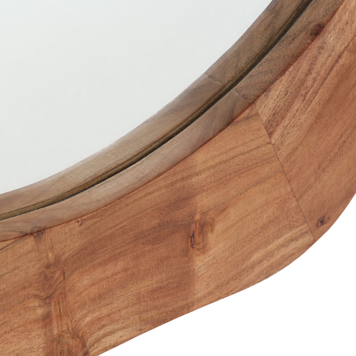 Kamin Rustic Handcrafted Acacia Wood Round Wall Mirror by Christopher Knight Home - Natural - 30.00" L x 1.00" W x 30.00" H