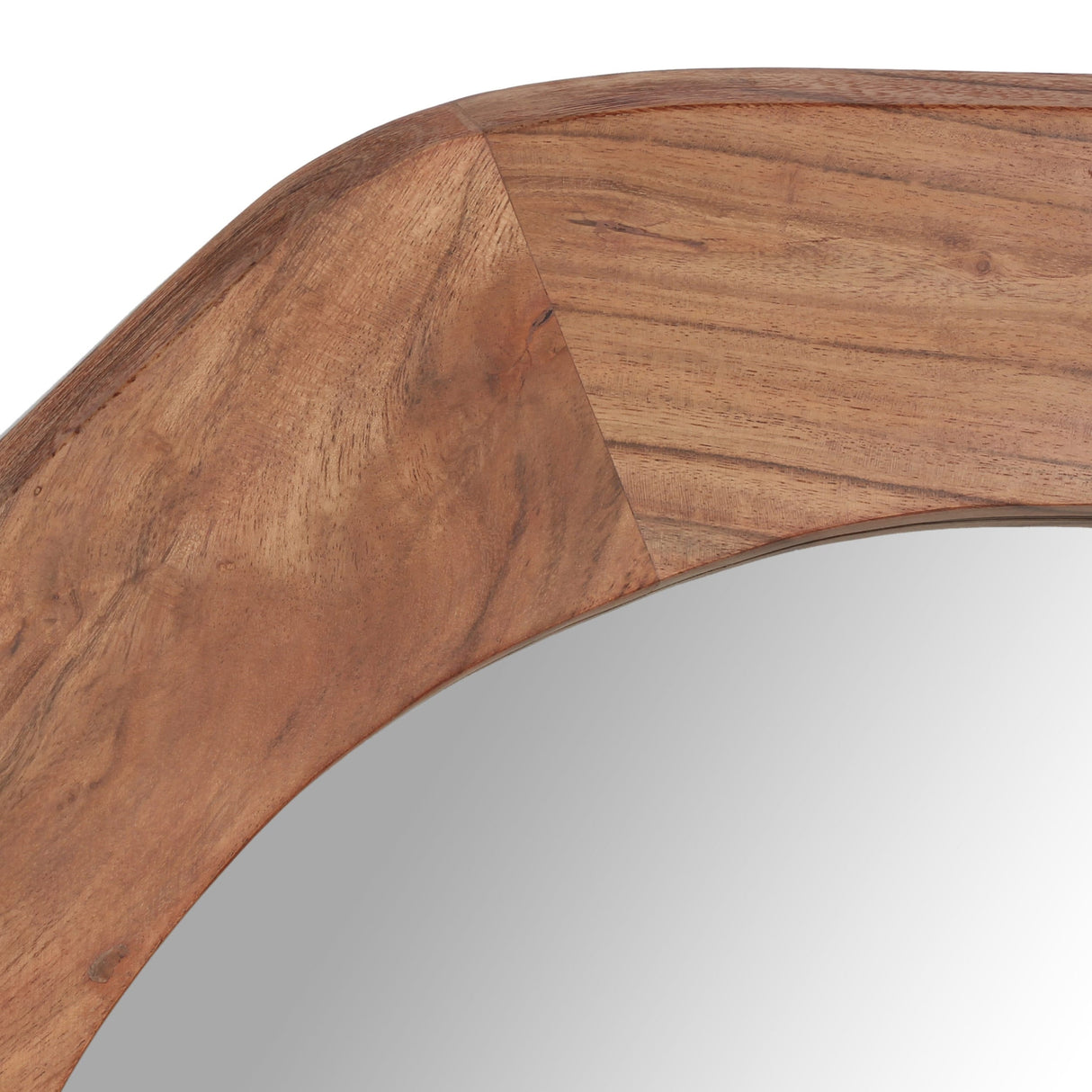 Kamin Rustic Handcrafted Acacia Wood Round Wall Mirror by Christopher Knight Home - Natural - 30.00" L x 1.00" W x 30.00" H