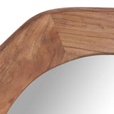 Kamin Rustic Handcrafted Acacia Wood Round Wall Mirror by Christopher Knight Home - Natural - 30.00" L x 1.00" W x 30.00" H