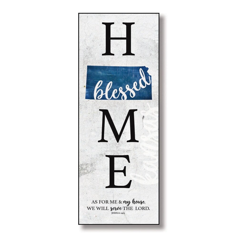 Kansas Home/Blessed Wood Wall Plaque - Hanger 6"x15 3/4"