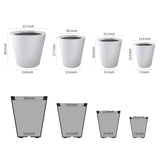 Kante 20.9", 17.7", 15" and 12.6"H Cylindrical Lightweight Concrete Modern Planters (Set of 4)