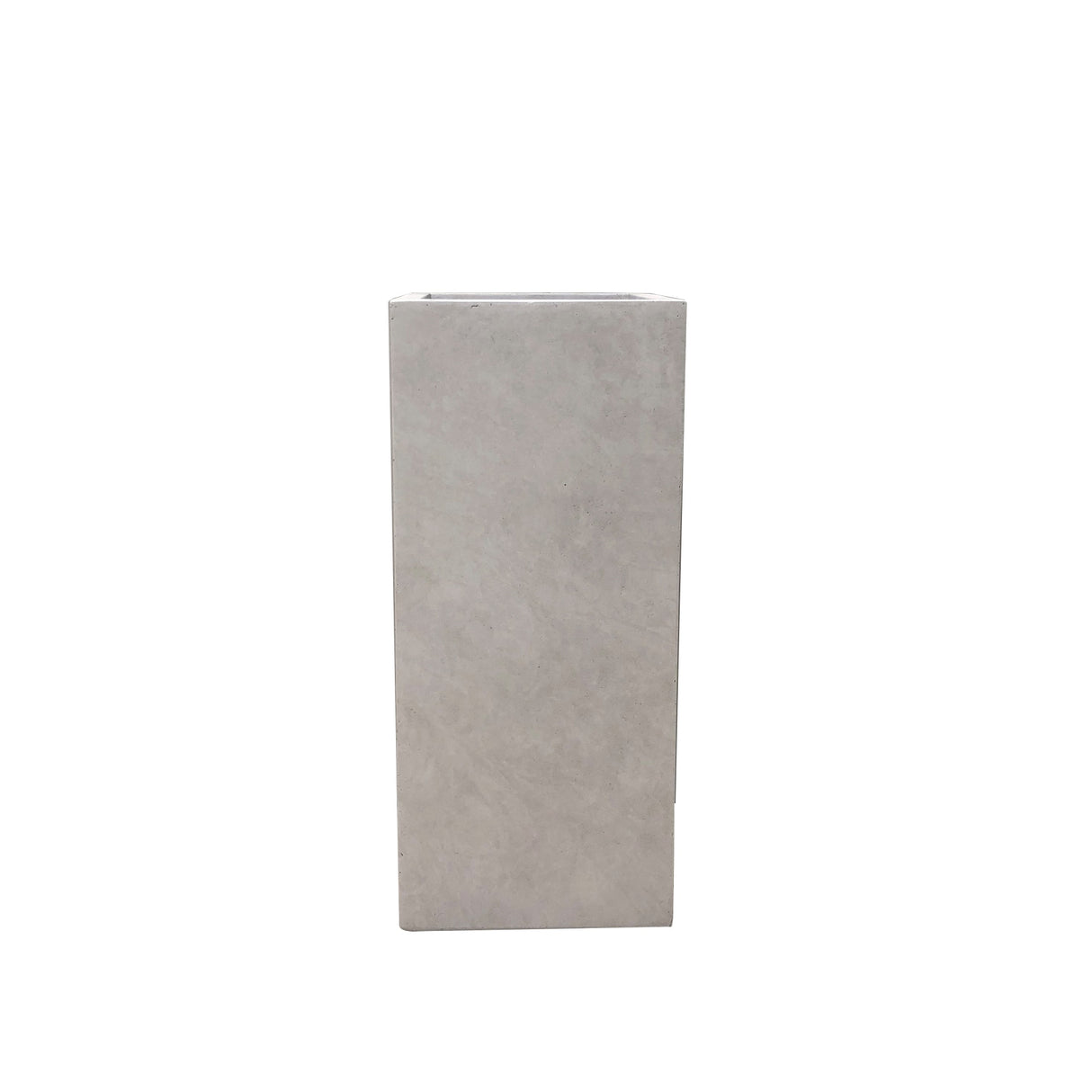 28"L Square Weathered Concrete/Fiberglass Indoor Outdoor Modern Tall Planter - 14"W x 14"L x 28"H