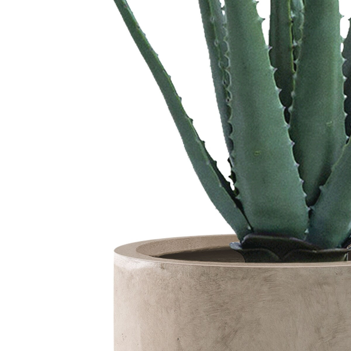 Kante 31.4" and 23.6"H Concrete Tall Planters (Set of 2), Large Outdoor Indoor Decorative Pot with Drainage Hole and Rubber Plug