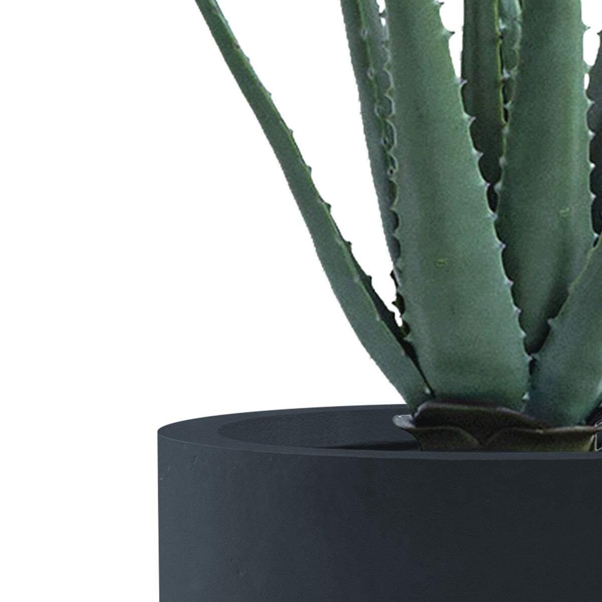 Kante 31.4" and 23.6"H Concrete Tall Planters (Set of 2), Large Outdoor Indoor Decorative Pot with Drainage Hole and Rubber Plug