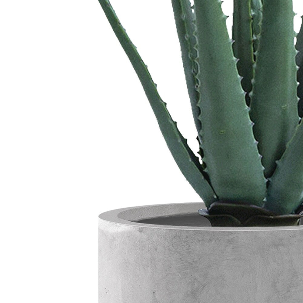 Kante 31.4" and 23.6"H Concrete Tall Planters (Set of 2), Large Outdoor Indoor Decorative Pot with Drainage Hole and Rubber Plug