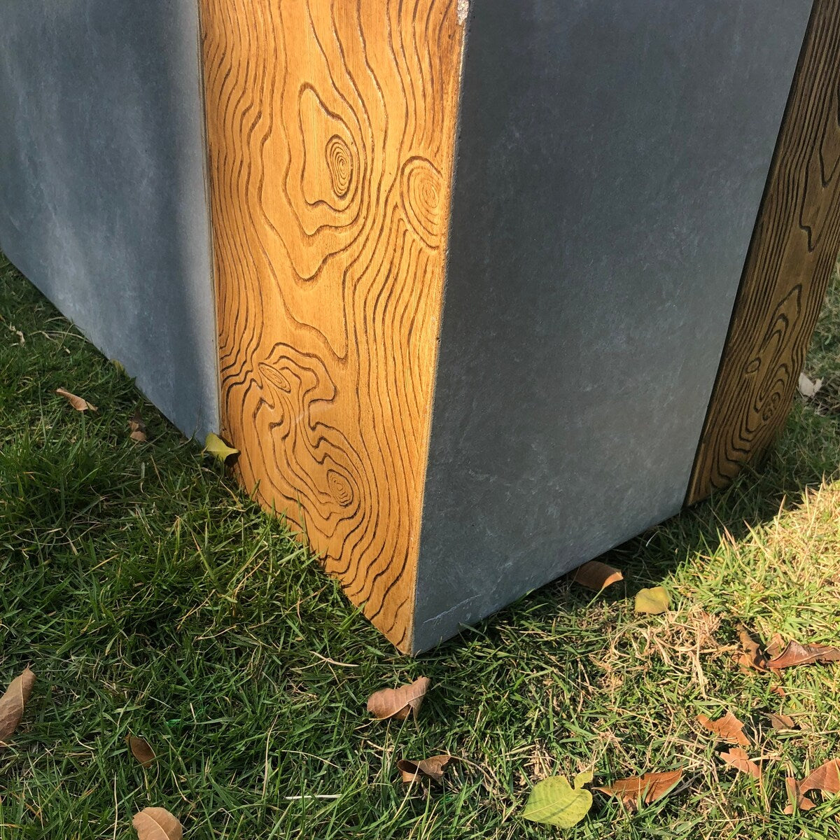 Kante Lightweight Concrete Modern Rectangle Outdoor Planter, 31 Inch