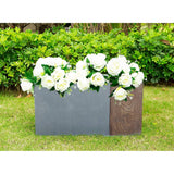 Kante Lightweight Concrete Modern Rectangle Outdoor Planter, 31 Inch