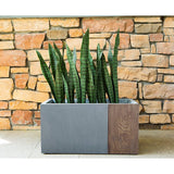 Kante Lightweight Concrete Modern Rectangle Outdoor Planter, 31 Inch