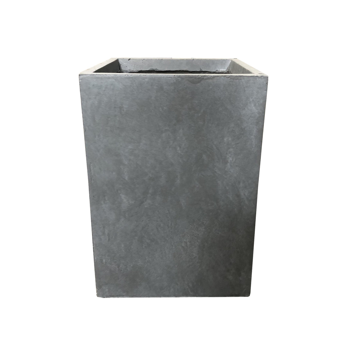 Kante Lightweight Concrete Tall Square Outdoor Planter, Small, 13 Inch Tall, Slate Gray