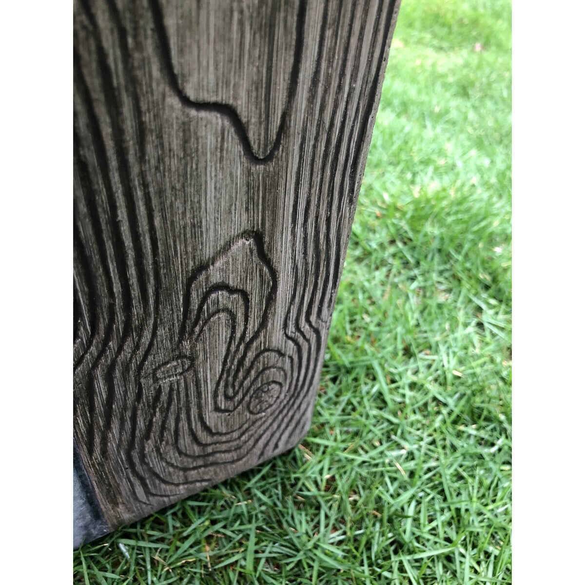 Kante Set of 2 Lightweight Concrete Modern Rectangle Outdoor Planters, 31 and 23 Inch Long, Lodgepole - 15"W x 31"L x 15"H