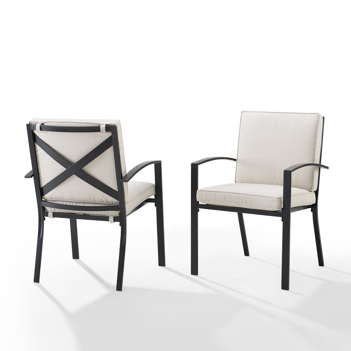 Crosley Kaplan 2Pc Outdoor Dining Chair Set - 24.75"W x 24.75"D x 37"H