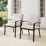 Crosley Kaplan 2Pc Outdoor Dining Chair Set - 24.75"W x 24.75"D x 37"H