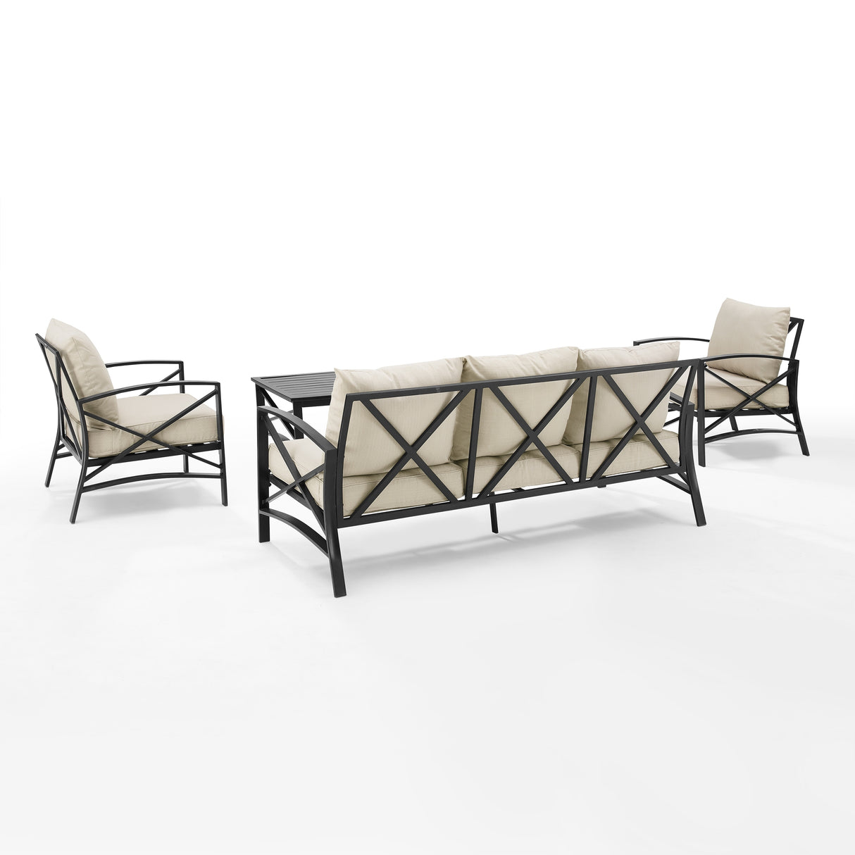 Crosley Kaplan 4Pc Outdoor Sofa Set - 147 W x 68.5 D x 32 H
