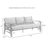 Crosley Kaplan 4Pc Outdoor Sofa Set - 147 W x 68.5 D x 32 H