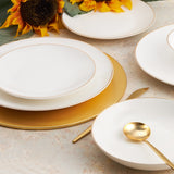 Karaca Gold Rim Porcelain Dinnerware Set of 24 for 6
