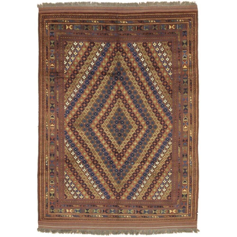 Noori Rug Karghi Becket Rust/Rust Rug - 6'6" x 9'6"