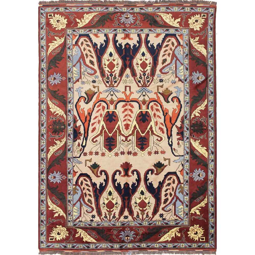 Karghi Shahrokh Tan Area Rug