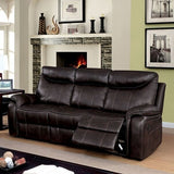 Karlee Transitional Style Plush Sofa, Dark Brown