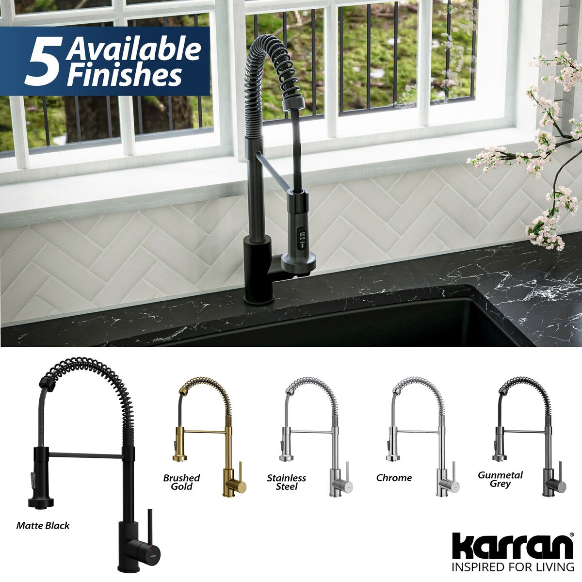 Karran Loxton Touchless Single-Handle Pull-Down Sprayer Kitchen Faucet