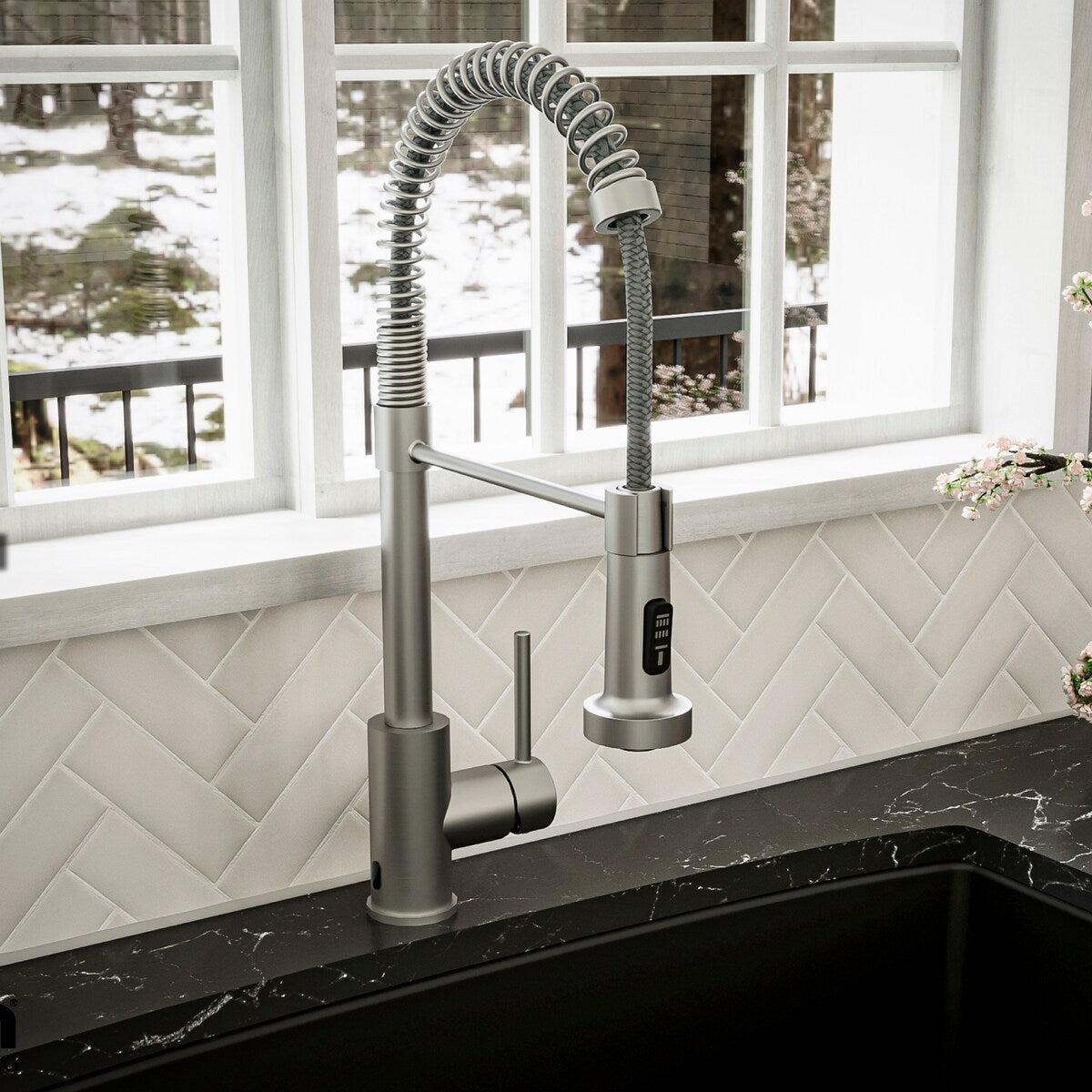 Karran Loxton Touchless Single-Handle Pull-Down Sprayer Kitchen Faucet