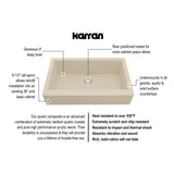 Karran Retrofit Apron Quartz Single Bowl Kitchen Sink