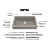 Karran Retrofit Apron Quartz Single Bowl Kitchen Sink