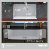 Karran Retrofit Apron Quartz Single Bowl Kitchen Sink