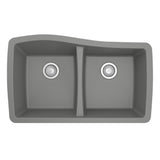 Karran Undermount Quartz Double Bowl Kitchen Sink