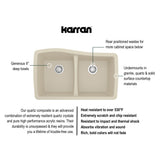 Karran Undermount Quartz Double Bowl Kitchen Sink