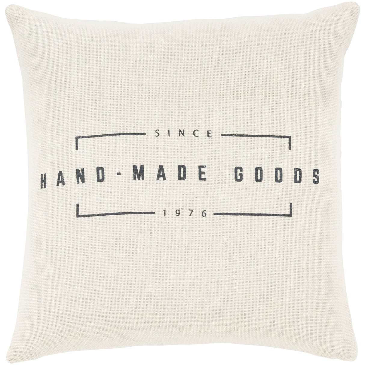 Karson Cream Modern Farmhouse Feather Down Throw Pillow (18" x 18")