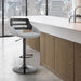 Karter Faux Leather and Wood Adjustable Swivel Bar Stool