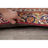 Kashan Floral Medallion Traditional Hand-Knotted Wool Persian Area Rug - 10'2" x 6'8"