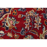 Kashan Floral Medallion Traditional Hand-Knotted Wool Persian Area Rug - 10'2" x 6'8"