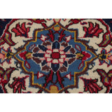Kashan Floral Medallion Traditional Hand-Knotted Wool Persian Area Rug - 11'11" x 8'3"