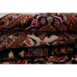 Kashan Floral Medallion Traditional Hand-Knotted Wool Persian Area Rug - 9'11" x 6'4"