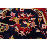 Kashan Floral Medallion Traditional Hand-Knotted Wool Persian Area Rug - 9'11" x 6'4"