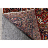 Kashan Floral Medallion Traditional Hand-Knotted Wool Persian Area Rug - 9'11" x 6'4"
