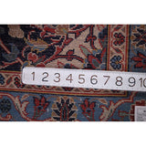 Kashan Vintage Persian Runner Rug Handmade Wool Carpet - 3'3" x 9'10"