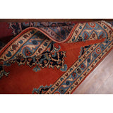 Kashan Vintage Persian Runner Rug Handmade Wool Carpet - 3'3" x 9'10"