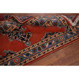Kashan Vintage Persian Runner Rug Handmade Wool Carpet - 3'3" x 9'10"