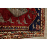 Kashkoli Geometric Animal Pictorial Hand-Knotted Wool Persian Area Rug - 9'5" x 7'2"