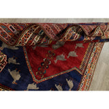 Kashkoli Geometric Animal Pictorial Hand-Knotted Wool Persian Area Rug - 9'5" x 7'2"