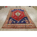 Kashkoli Geometric Animal Pictorial Hand-Knotted Wool Persian Area Rug - 9'5" x 7'2"