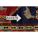 Kashkoli Geometric Animal Pictorial Hand-Knotted Wool Persian Area Rug - 9'5" x 7'2"