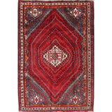 Kashkoli Geometric Hand-Knotted Wool Persian Oriental Area Rug - 8'10" x 6'2"