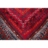 Kashkoli Geometric Hand-Knotted Wool Persian Oriental Area Rug - 8'10" x 6'2"