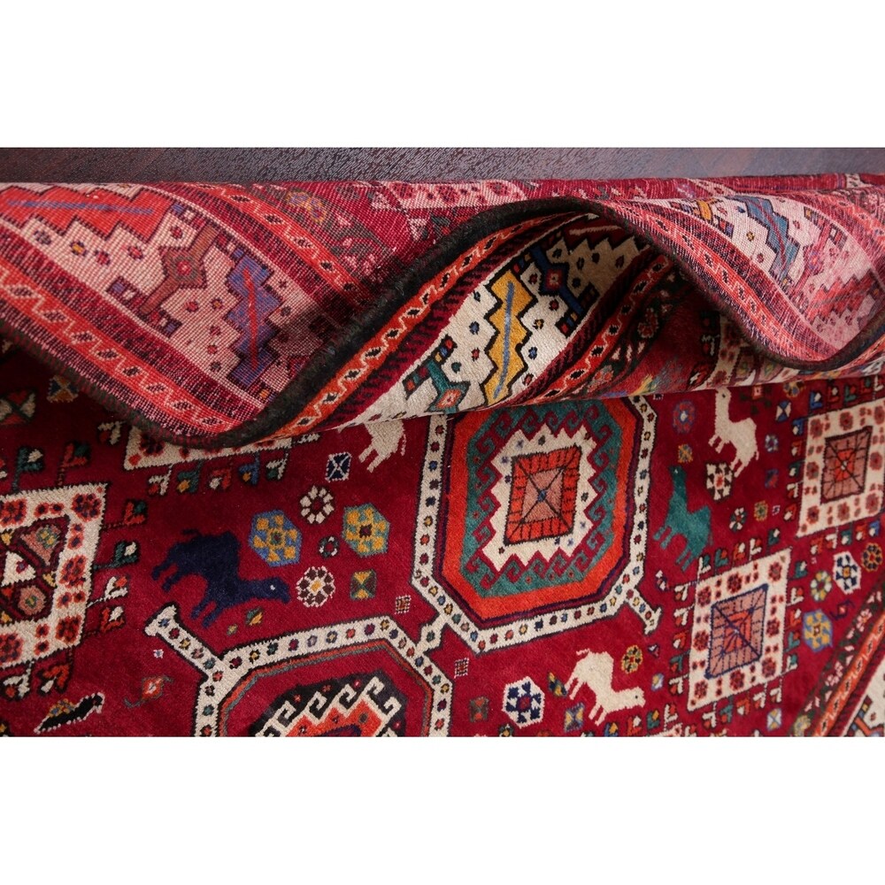 Kashkoli Oriental Abrash Tribal Vintage Hand Knotted Persian Area Rug - 8'2" x 5'3"