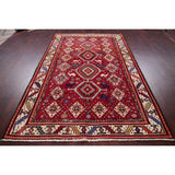 Kashkoli Oriental Abrash Tribal Vintage Hand Knotted Persian Area Rug - 8'2" x 5'3"